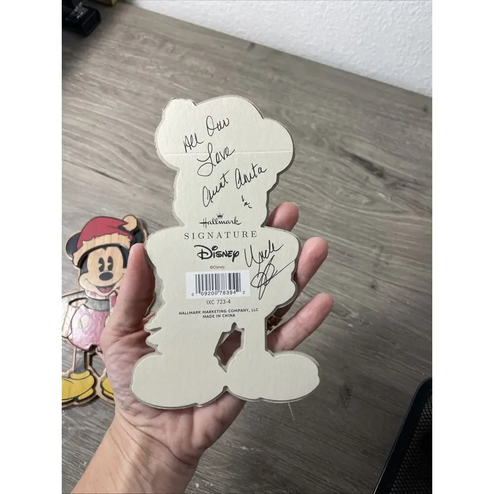 Mickey Mouse Hallmark Signature Disney Collectable Wooden Image Set Of 2